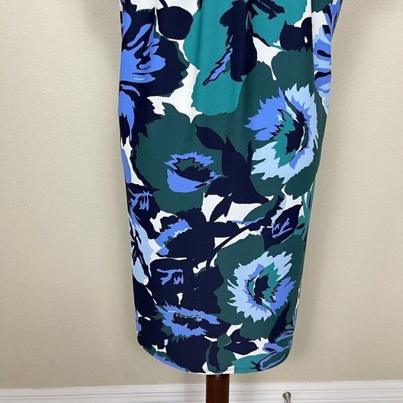 Jude Connally Ella Dress Size Large Jude Cloth Floral Nylon Stretch Short Sleeve - Picture 13 of 15
